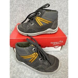Superfit Kids Gray Suede Leather Ankle Boots Toddler Size US7 /EU23